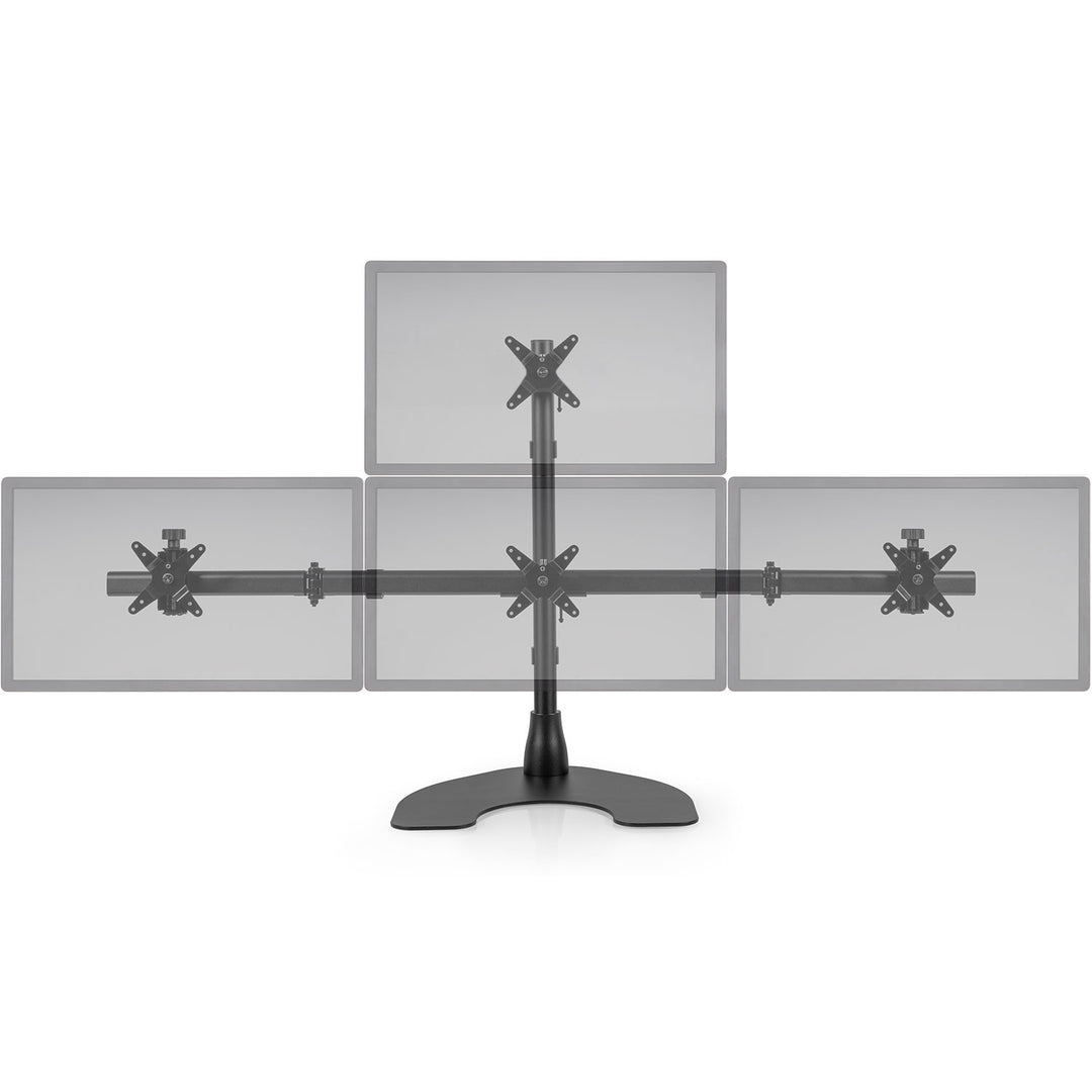 Ergotech Quad 1 Over 3 Monitor Desk Stand-100-D28-B13