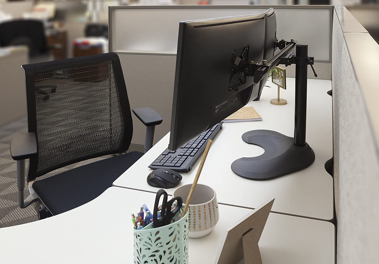 Ergotech Dual Monitor Horizontal Desk Stand-100-D16-B02