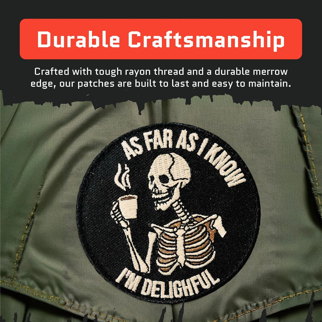 Jestik As Far As I Know I'm Delighful Embroidery Patch - EMB I'm Delightful