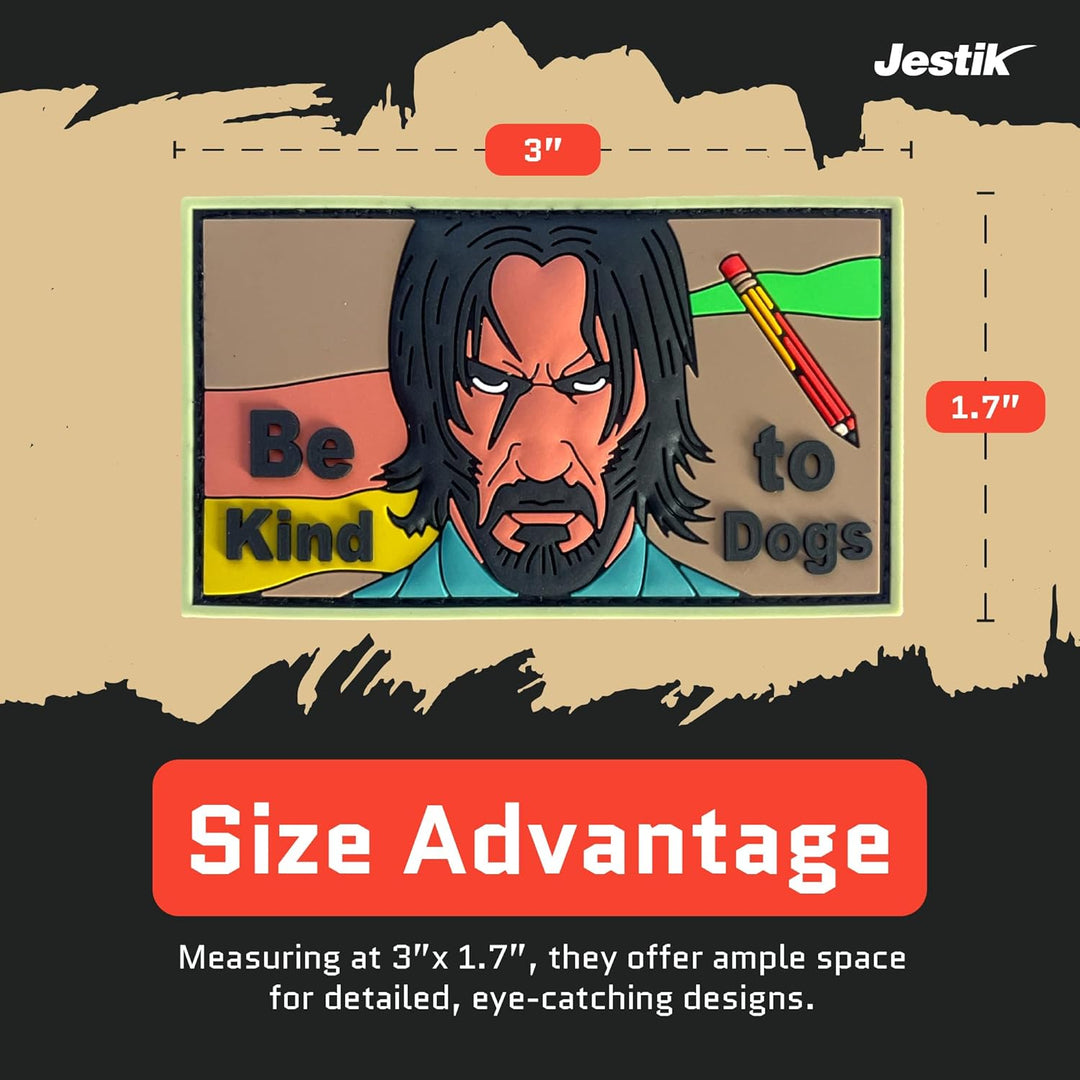 Jestik John Wick Be Kind to Dogs PVC Patch -  jw be kind to dogs_2