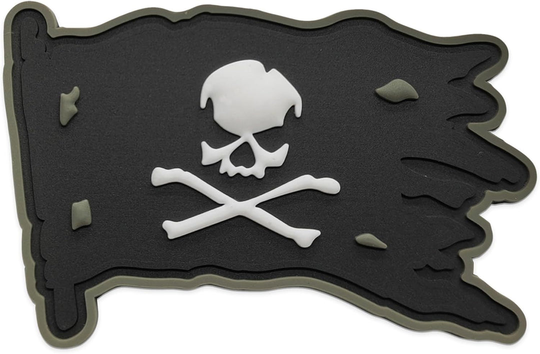 Jestik Jolly Roger Pirate Flag PVC Patch - GID Jolly Roger