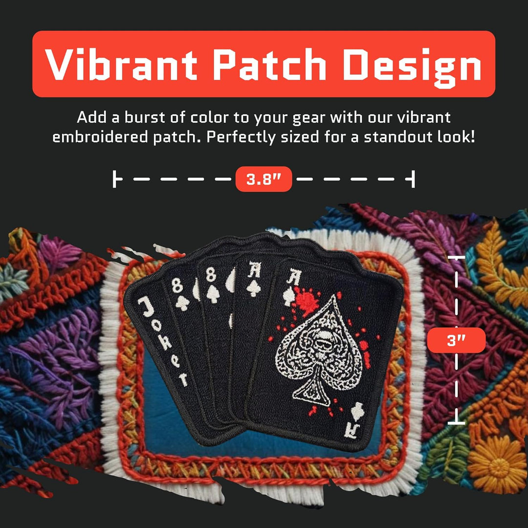 Jestik Dead Man's Hand Ace of Spade Embroidery Patch - EMB DMH Ace of Spade
