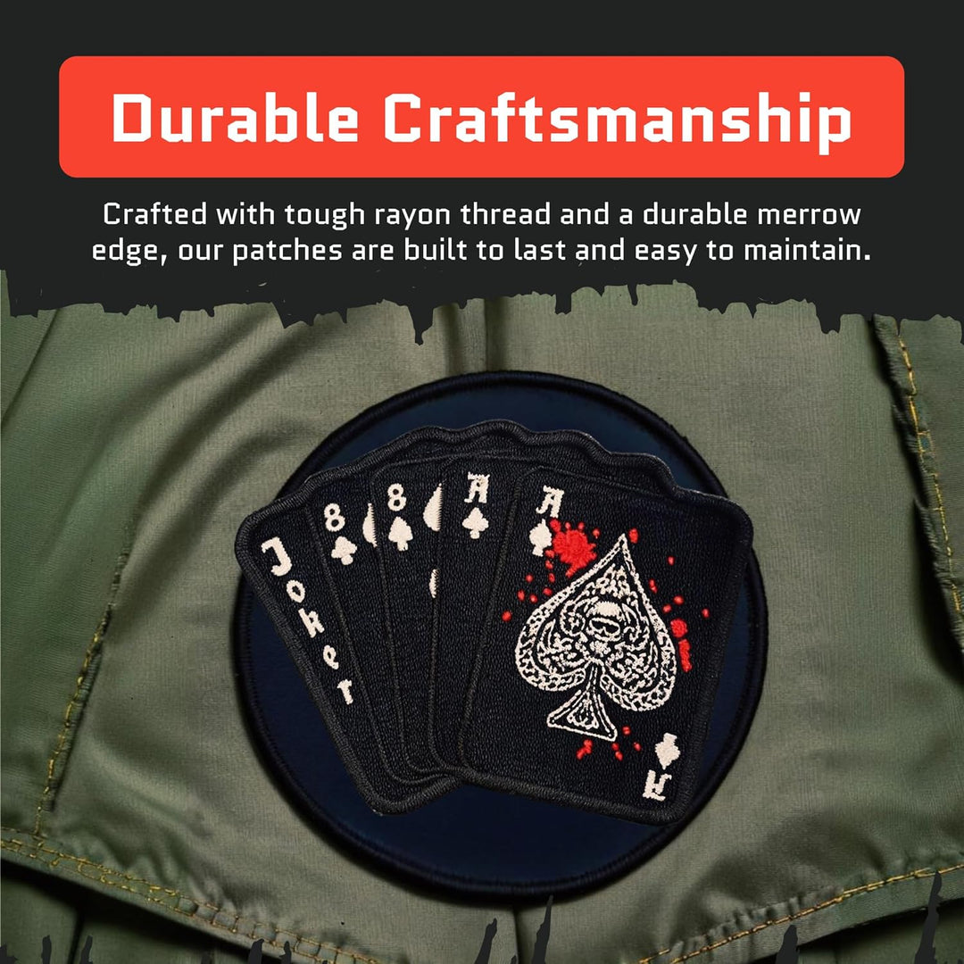 Jestik Dead Man's Hand Ace of Spade Embroidery Patch - EMB DMH Ace of Spade
