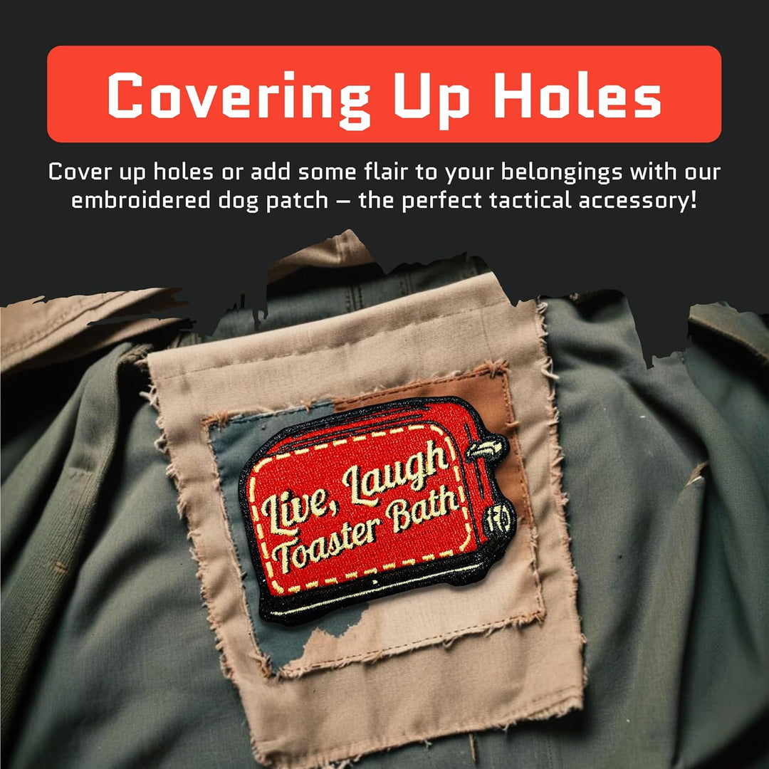 Jestik Live Laugh Toaster Bath Embroidery Patch - EMB Live Laugh Toaster Bath