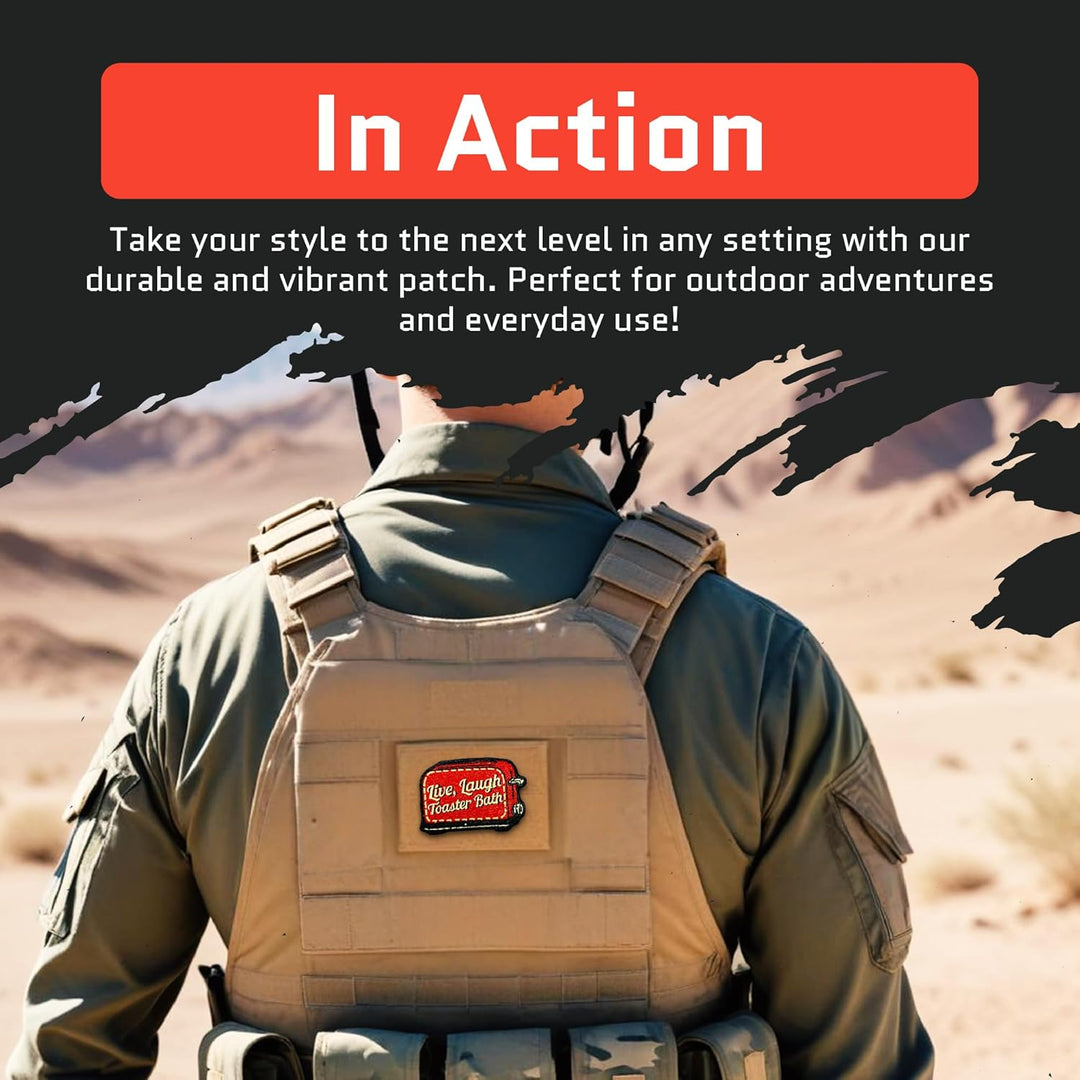 Jestik Live Laugh Toaster Bath Embroidery Patch - EMB Live Laugh Toaster Bath