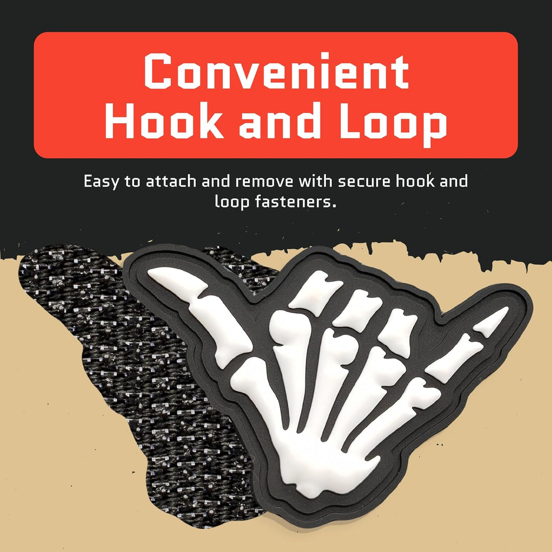 Jestik Shaka Hand PVC Patch - GID Shaka Hand