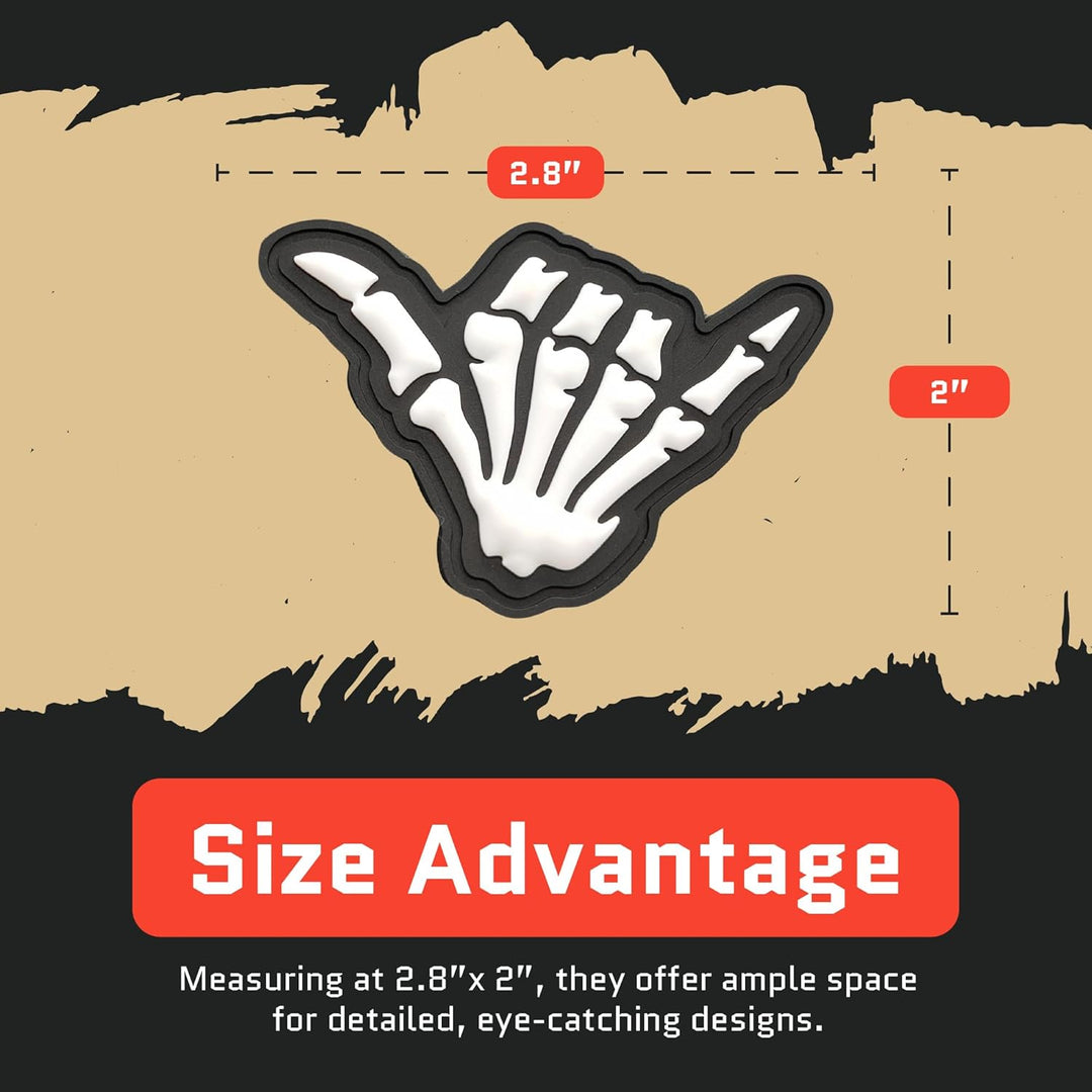 Jestik Shaka Hand PVC Patch - GID Shaka Hand