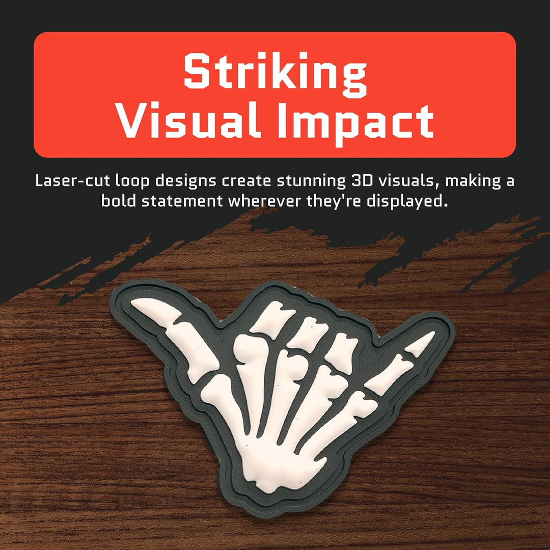 Jestik Shaka Hand PVC Patch - GID Shaka Hand