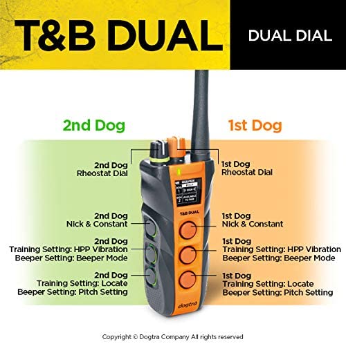 Dogtra T&B Dual Dial 1-Dog Training & Beeper Remote Training E-Collar for Upland Hunters - 1.5-Mile Range, Rechargeable, Waterproof - Plus 1 iClick Training Card, Jestik Click Trainer - Value Bundle
