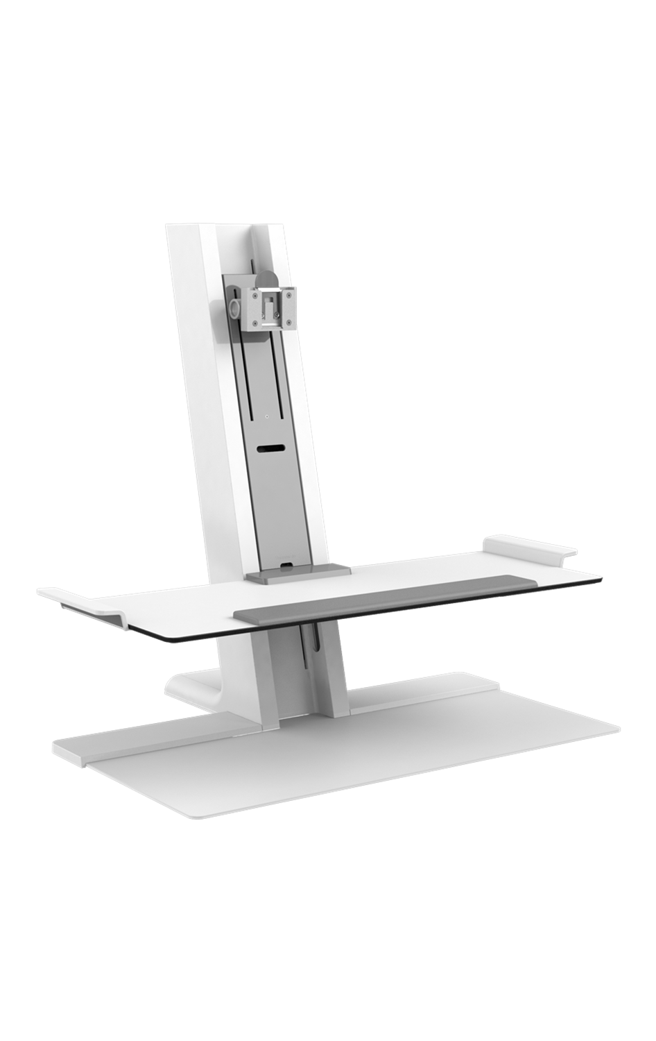 Humanscale Monitor Sit/Stand FREESTANDING BASE / White Humanscale Quickstand Sit to Stand Workstation