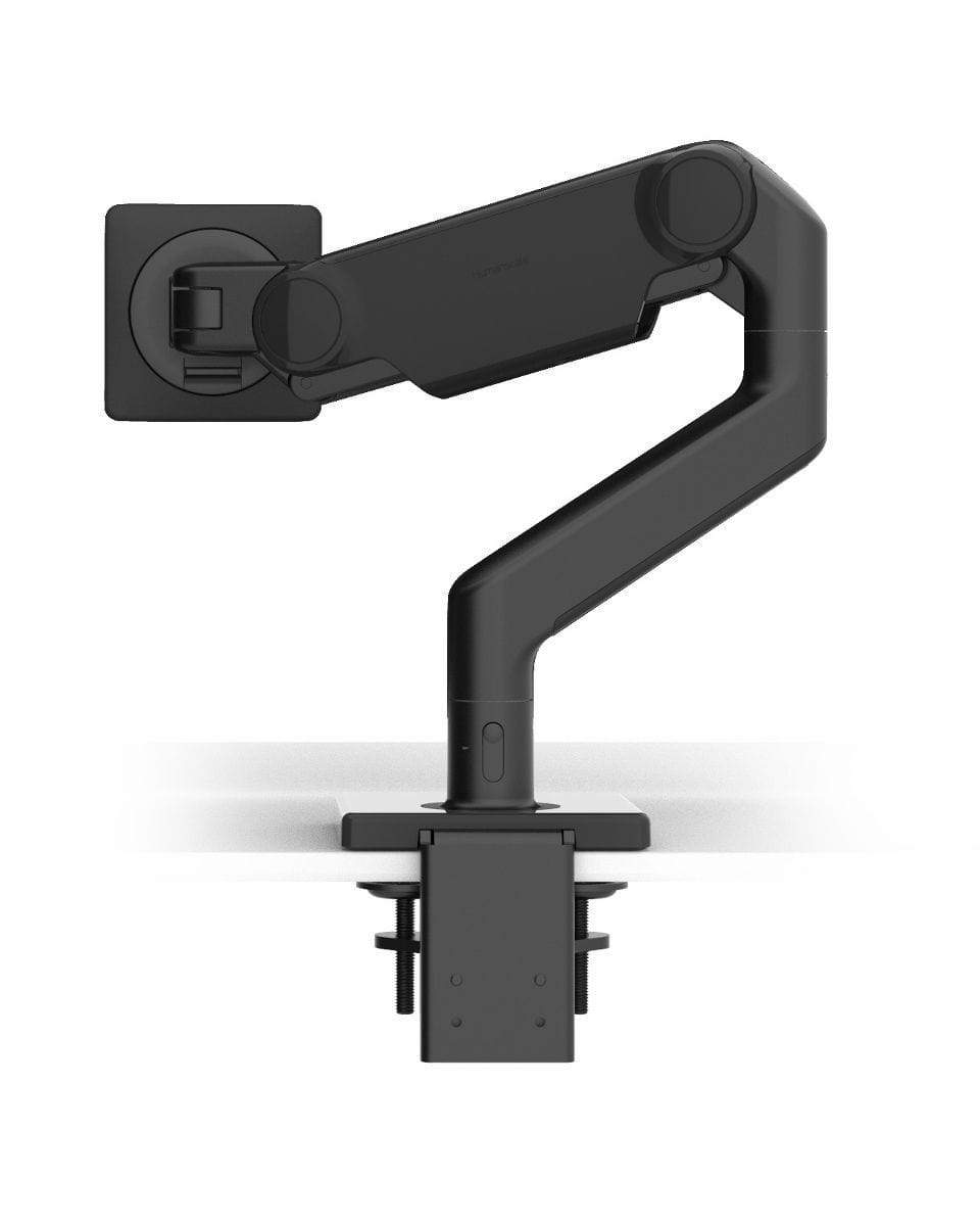 Humanscale Single Monitor Arm B - Black with Black Trim / CM - Two-Piece Clamp Mount with Base Humanscale M10 Heavy Duty Monitor arm Holds up to 48lbs
