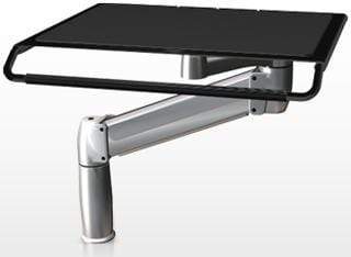 SpaceCo Single Monitor Arm with Laptop Platform BOLT THROUGH / PLATINUM SpaceCo SpaceArm Single Standard Arm with Laptop Platform