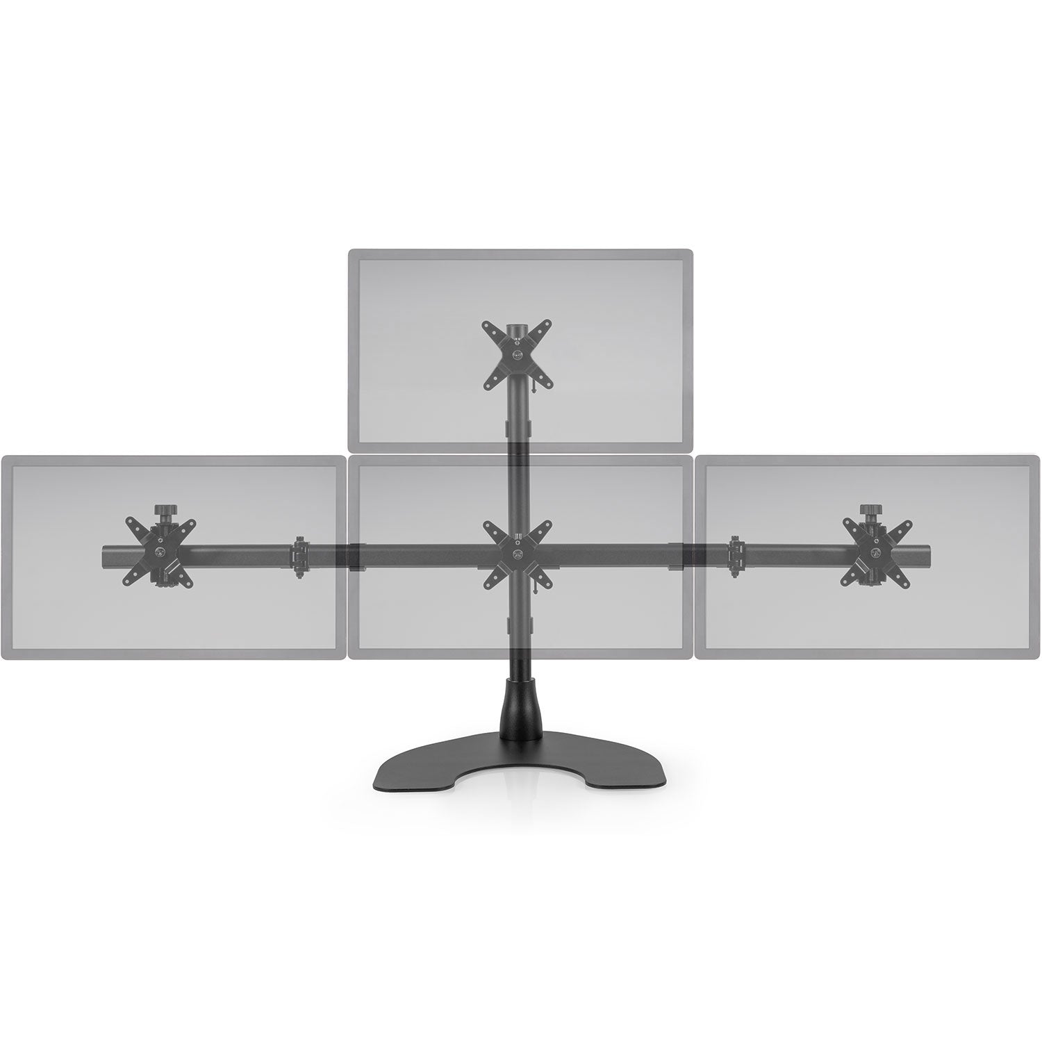 Ergotech Quad 1 Over 3 Monitor Desk Stand-100-D28-B13