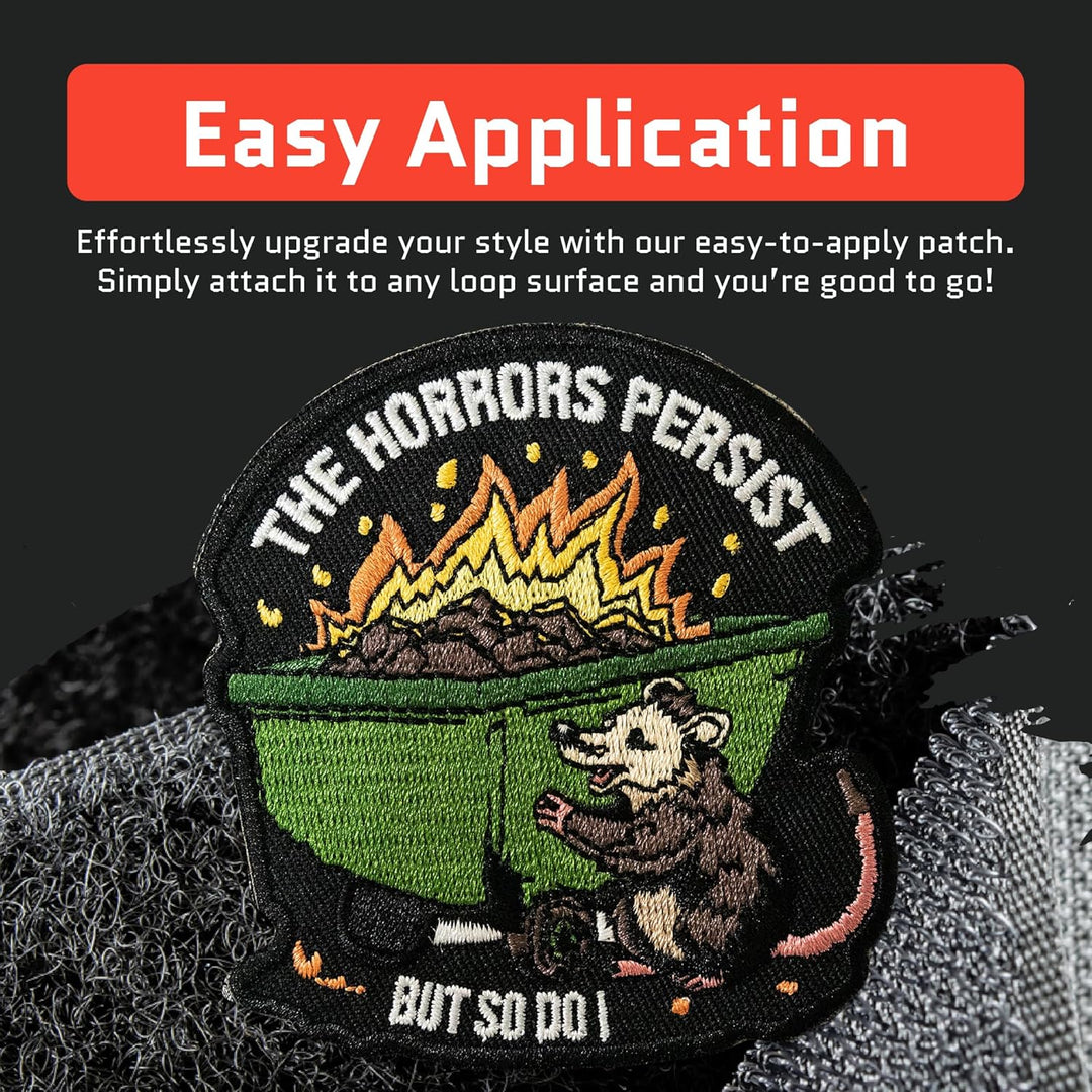 Jestik The Horrors Persist But So Do I Embroidery Patch - EMB Horrors Persist