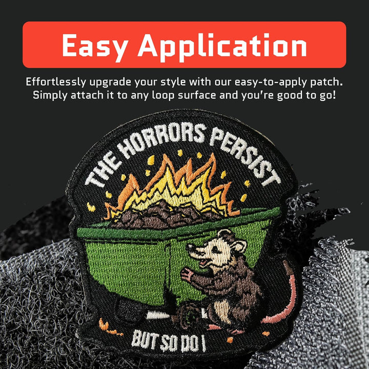 Jestik The Horrors Persist But So Do I Embroidery Patch - EMB Horrors Persist