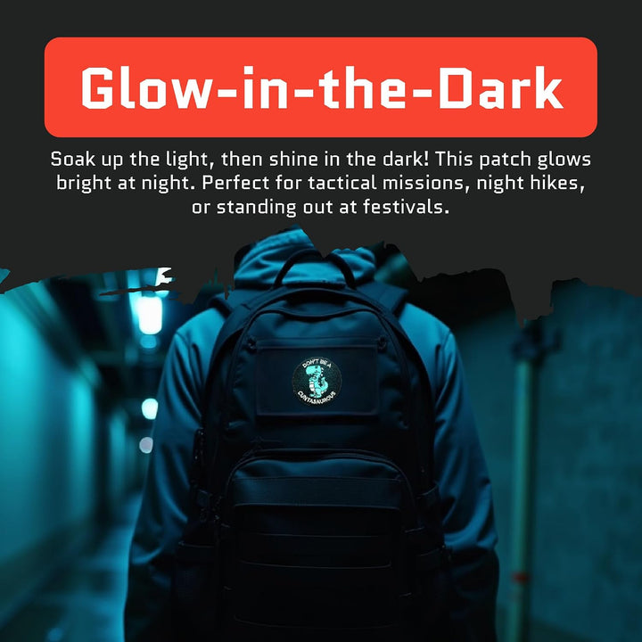 Jestik Don't Be A Cuntasaurous Glow in The Dark Embroidery Patch -  EMB-GID Cuntasaurous