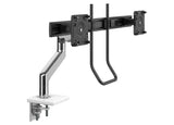 Humanscale M8 Pro Dual Monitor Arm | Crossbar & Handle | Easy Adjust