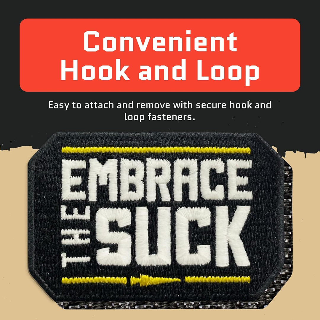 Jestik Embrace The Suck Glow in The Dark Embroidered Patches - EMB-GID Embrace The Suck