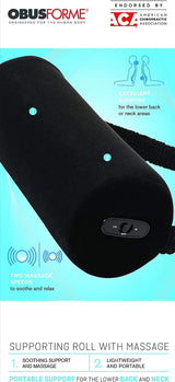 Obusforme Lumbar Support Roll with Massage | Vibrating Cushion