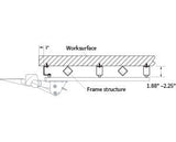 Workrite Bench Mount Kit - Keyboard Tray Mounting Bracket for Adjustable Height Desks