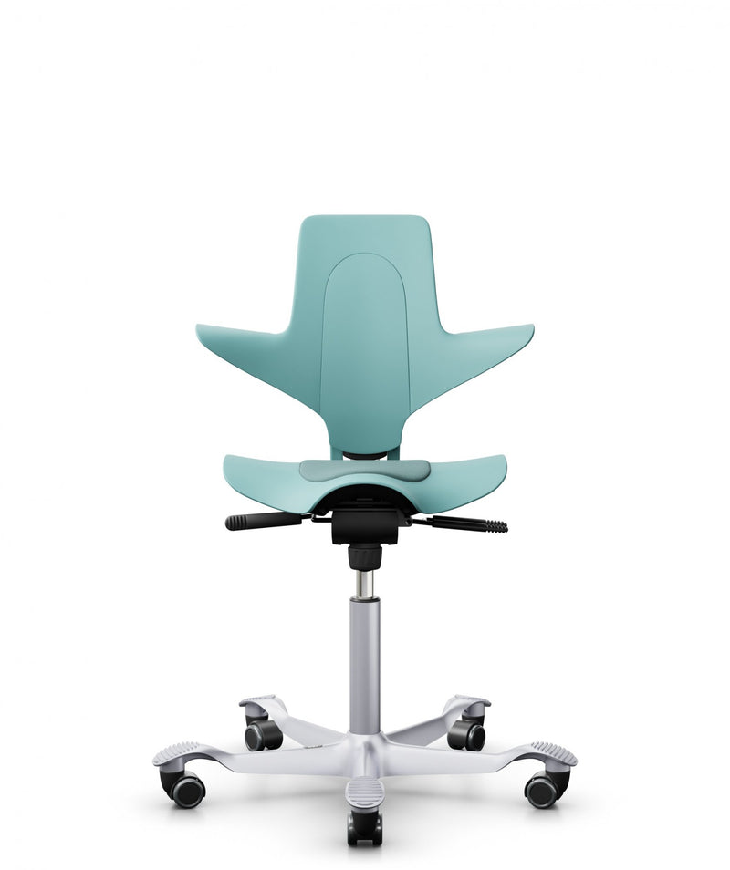 HAG capisco puls Saddle Seat - 8010 - Plastic Back & Seat with Upholstered Pad or Cushion