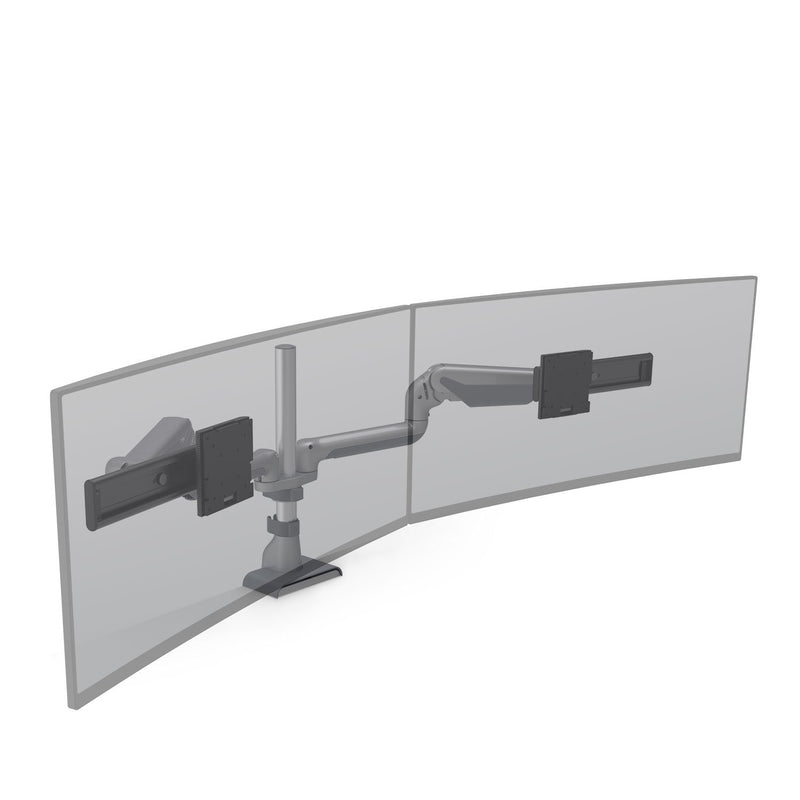 HAT E5G-P02SD E5 Dual Dynamic Wide Monitor Arm with Pole