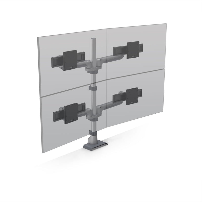 HAT E5G-P22S E5 Two Over Two Static Monitor Arm with Pole