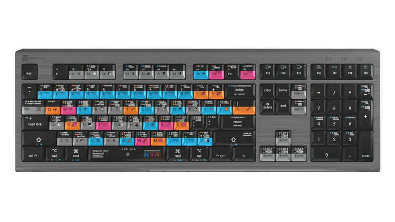 LogicKeyboard Adobe Graphic Designer Keyboard for Mac — Photoshop + Illustrator + InDesign ASTRA 2