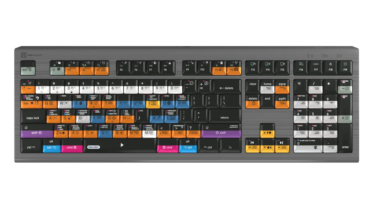 LogicKeyboard Blender 3D ASTRA 2 Keyboard for Mac — Backlit Shortcut Keys