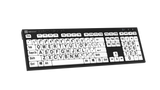 LogicKeyboard Braille + Large Print PC Keyboard — Nero Slim Line for Blind & Low Vision Users