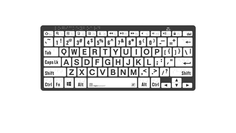LogicKeyboard Braille + Large Print Bluetooth Keyboard | PC & Mac