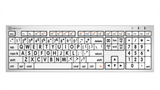LogicKeyboard Large Print ALBA Keyboard for Mac — High-Contrast Wired USB Keyboard for Low Vision