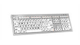 LogicKeyboard Large Print ALBA Keyboard for Mac — High-Contrast Wired USB Keyboard for Low Vision