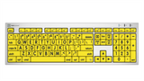LogicKeyboard Large Print ALBA Keyboard for Mac — High-Contrast Wired USB Keyboard for Low Vision
