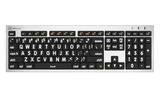 LogicKeyboard Large Print ALBA Keyboard for Mac — High-Contrast Wired USB Keyboard for Low Vision