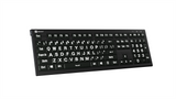 LogicKeyboard LargePrint White-on-Black Backlit Keyboard — ASTRA 2 | PC & Mac