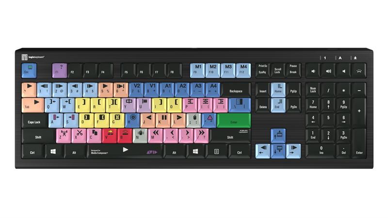 LogicKeyboard Avid Media Composer Keyboard for PC — ASTRA 2 Backlit Shortcut Keys