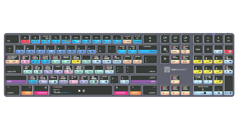 Logickeyboard TITAN Fender Studio Pro Wireless Backlit Keyboard for Mac | Bluetooth 5.1 & USB-C | LKB-PSO4-TM-US