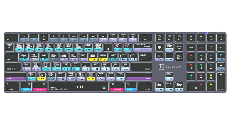 Logickeyboard TITAN DaVinci Resolve Pro Backlit Keyboard for Mac