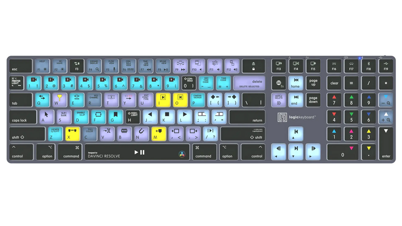 Logickeyboard TITAN DaVinci Resolve Classic Backlit Keyboard for Mac