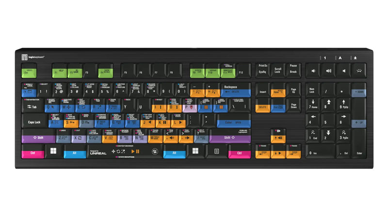 LogicKeyboard Unreal Engine 5 Keyboard for PC — ASTRA 2 Backlit Shortcut Keys
