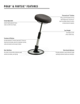 Sitmatic Pogo 24/7 Standing Assist Seat — Ergonomic Perch Stool for Standing Desks