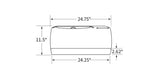 Workrite 25" Standard Keyboard Tray - Ergonomic Platform with Document Holder
