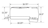 Workrite 27" Reversible Keyboard Tray - Ambidextrous Ergonomic Platform for Left & Right Users
