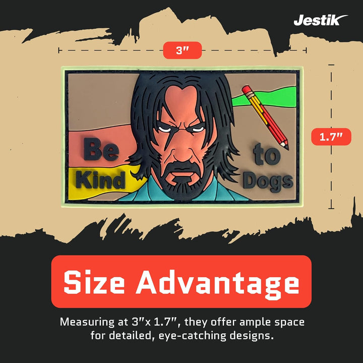 Jestik John Wick Be Kind to Dogs PVC Patch -  jw be kind to dogs_2