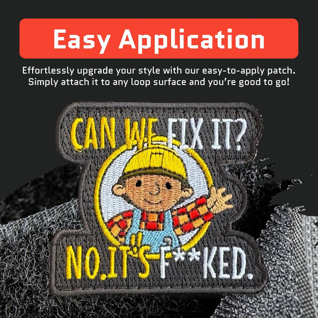 Jestik Can We Fix It  Embroidered Patch - EMB Fix it Bob