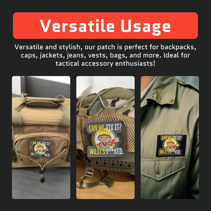 Jestik Can We Fix It  Embroidered Patch - EMB Fix it Bob