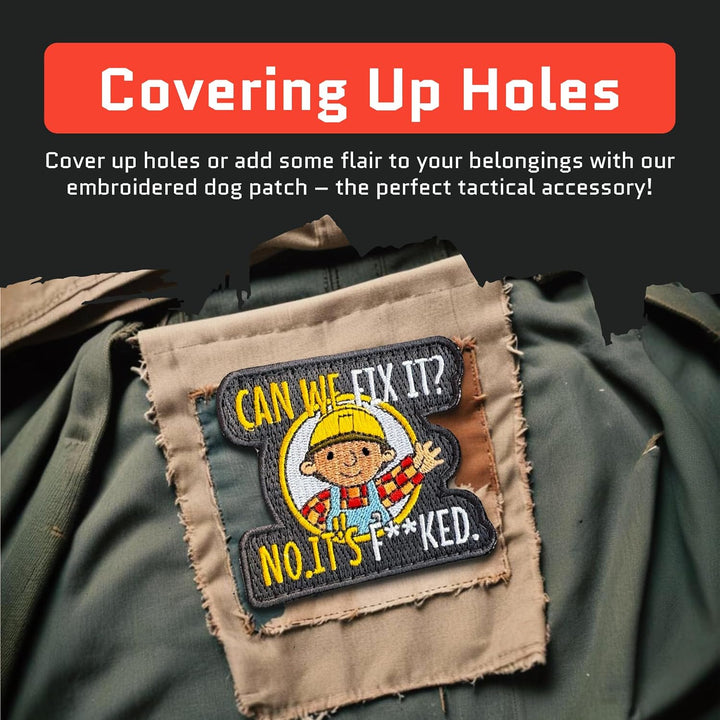 Jestik Can We Fix It  Embroidered Patch - EMB Fix it Bob