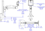Chief Kontour K1C Monitor Arm – 20" Height, Column Mount, Single