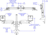 Chief Kontour K1C Dual Monitor Arm – 20" Height, Column Mount